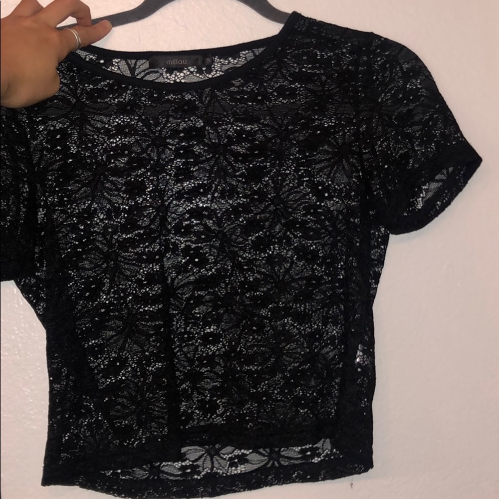 NWOT LF Lace Crop Top